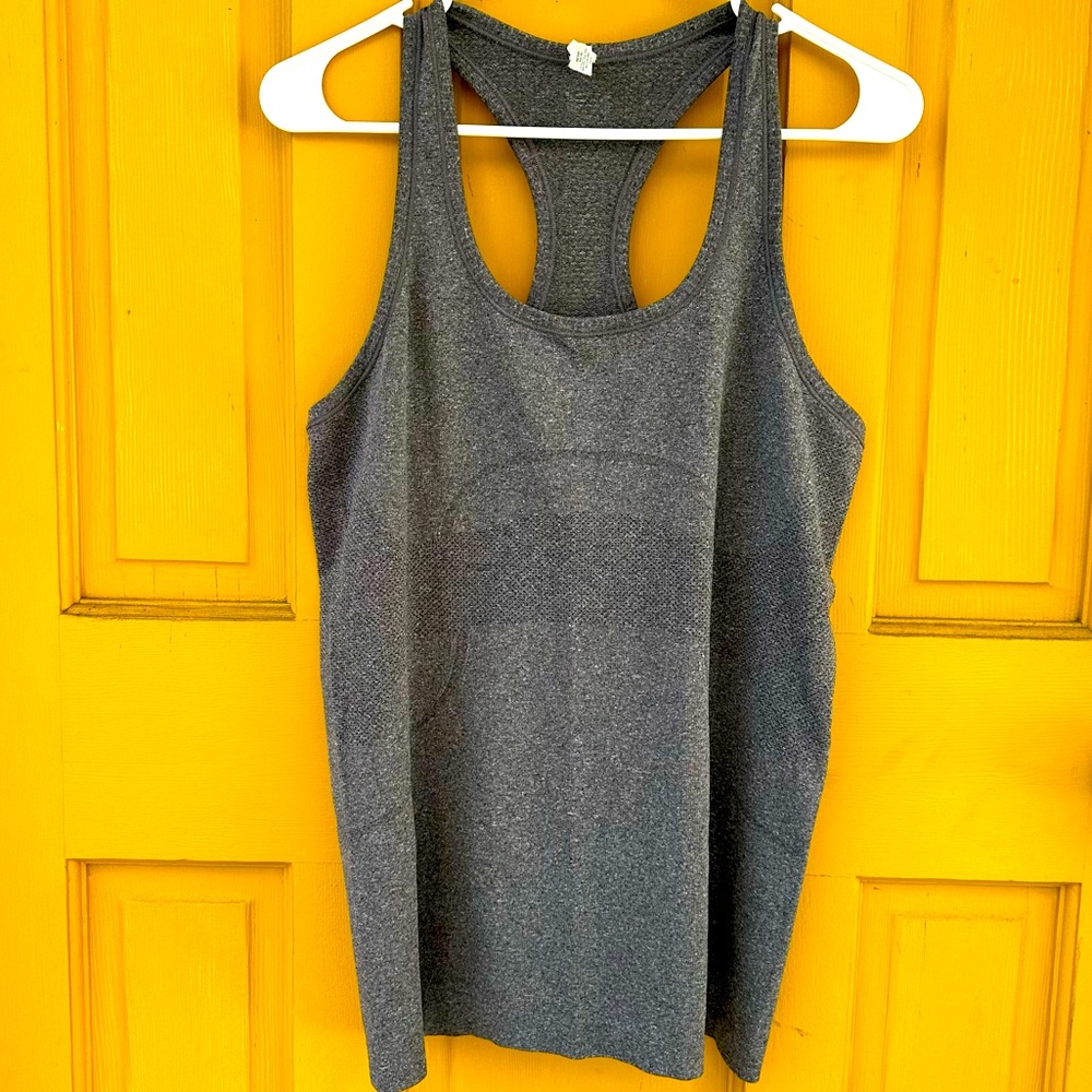 Lululemon racerback tank in heather grey